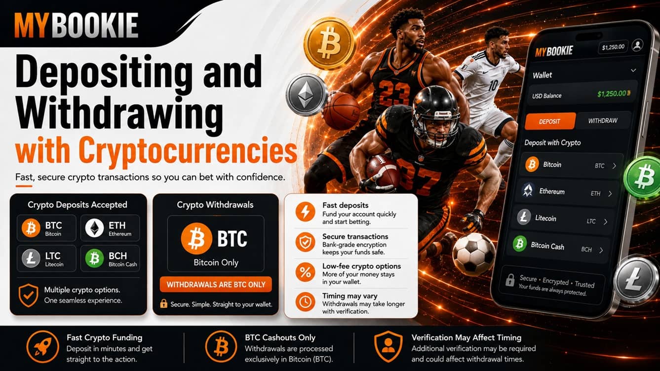 Cryptocurrency transactions on Mybookie