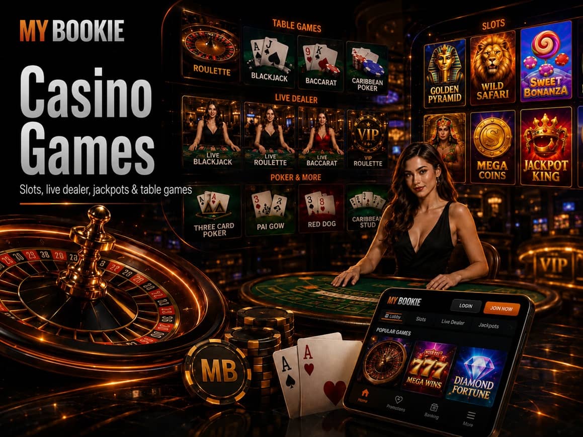 Casino game selection at Mybookie