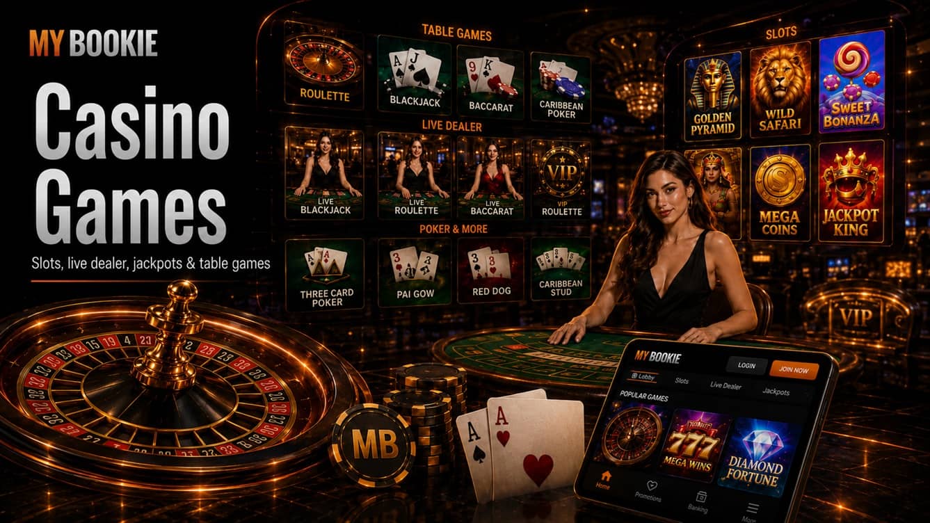 Casino lobby available at Mybookie